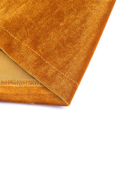 Abrigo retro de terciopelo con bolsillo de manga larga 