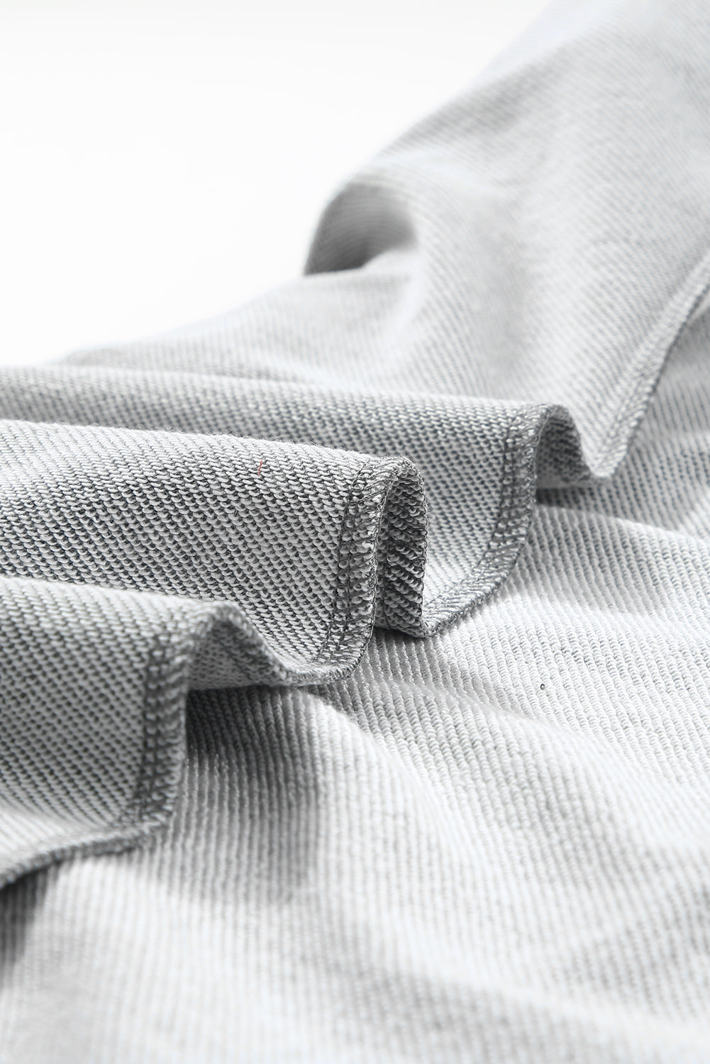 Dark Grey Printed Fringed Ruffled Accent Sweatshirt Dress