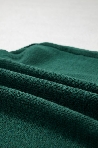 Evergreen High Neck Sleeveless Embroidered Knit Sweater Vest