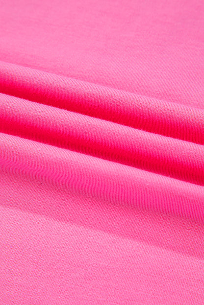 Bright Pink MAMA Letter Graphic Neon T Shirt