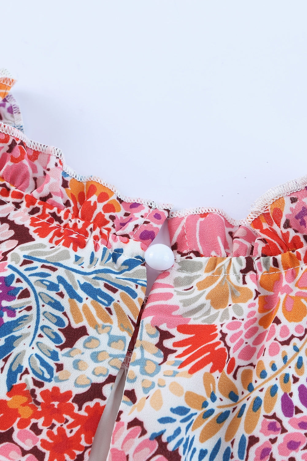 Camiseta sin mangas holgada con estampado floral multicolor