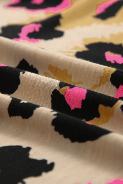 T-shirt ample imprimé léopard boyfriend 