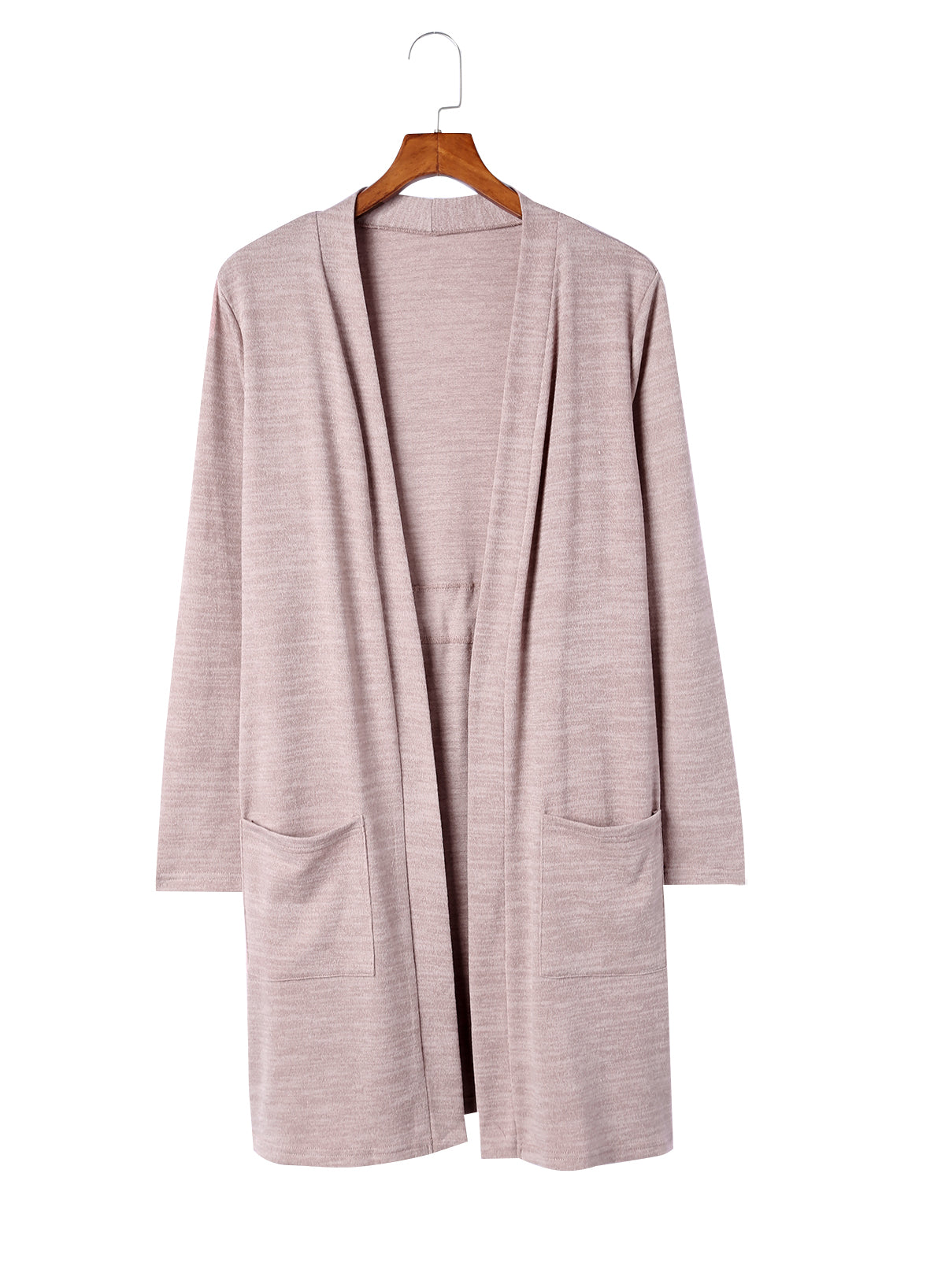 Tunique dos ouvert devant cardigan avec poches 