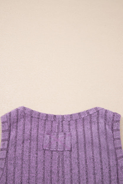 Phalaenopsis Slim Ribbed Mineral Wash Tank Top
