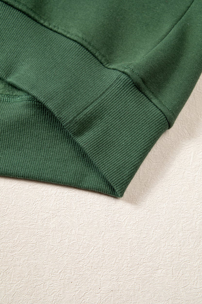 Evergreen Gingham Plaid Oversized Pullover Sweatshirt