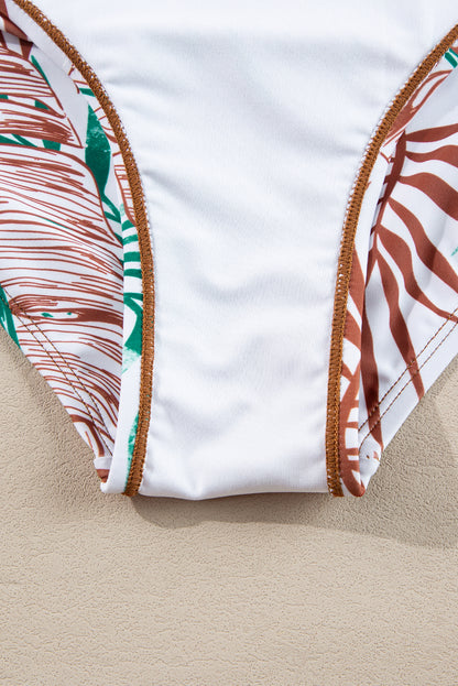 Maillot de bain tankini 2 pièces rouge minéral avec cordon de serrage et effet gainant