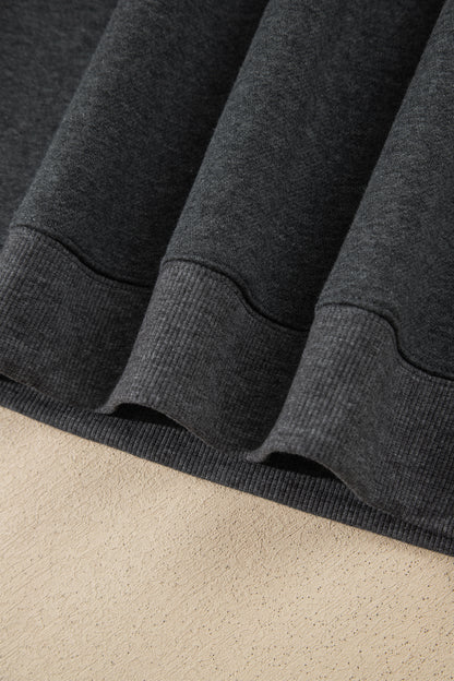 Carbon Grey Solid Colorblock Jogger Pants Set