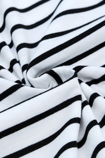 Pantalones anchos a rayas con cordón