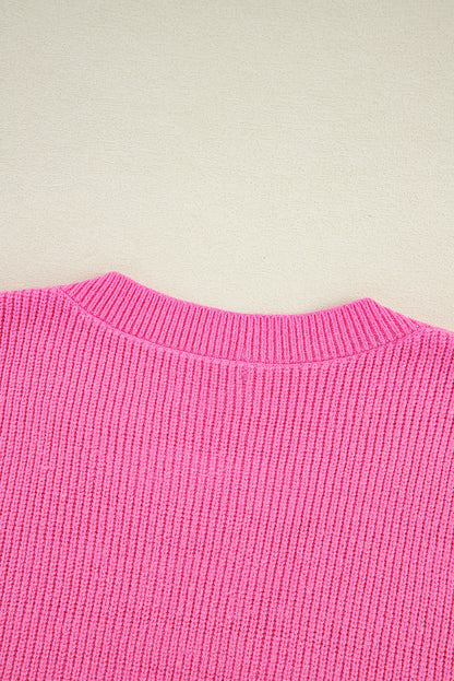 Gilet tricoté scintillant avec drapeau américain Bonbon