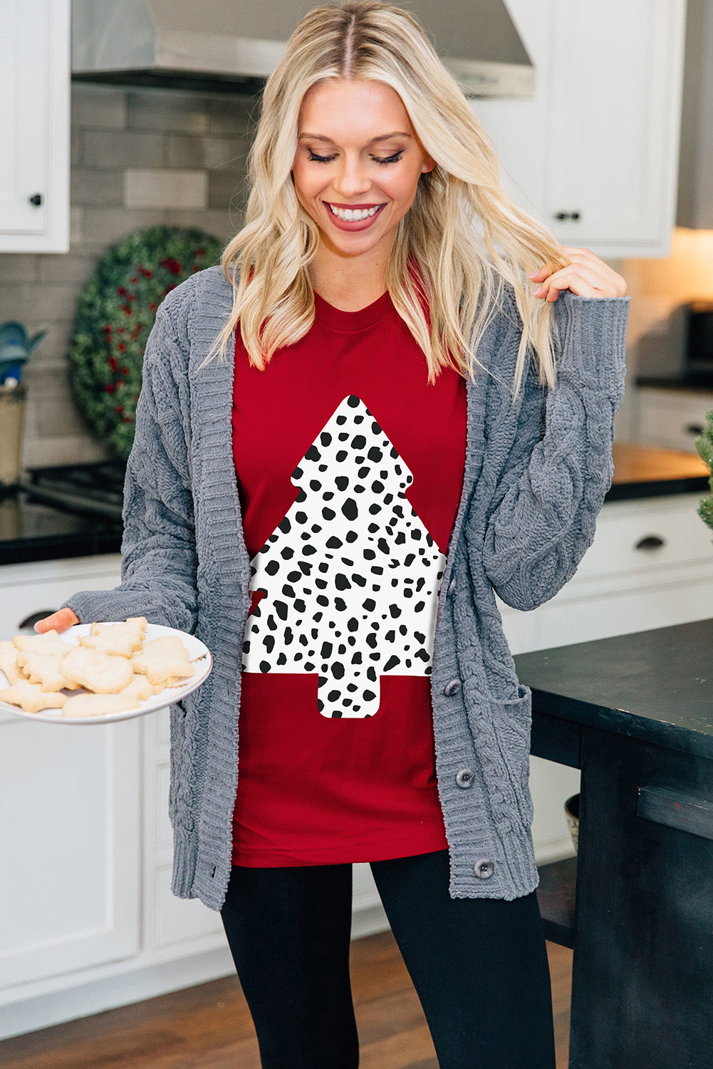 T-shirt à manches courtes avec imprimé graphique Santa Squad