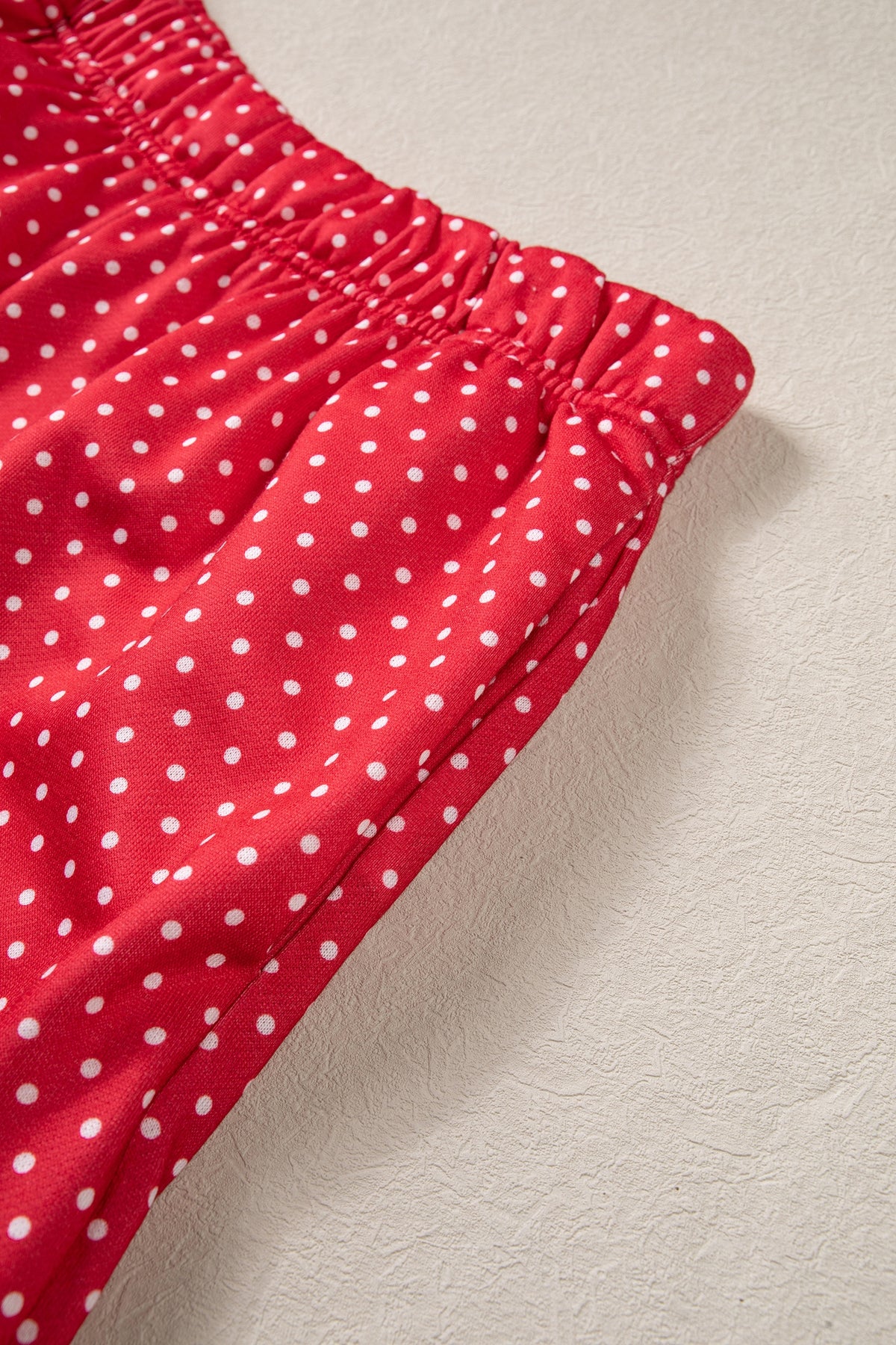 Red Plaid/ Polka Dot MERRY Holiday Long Sleeve Top and Shorts Set