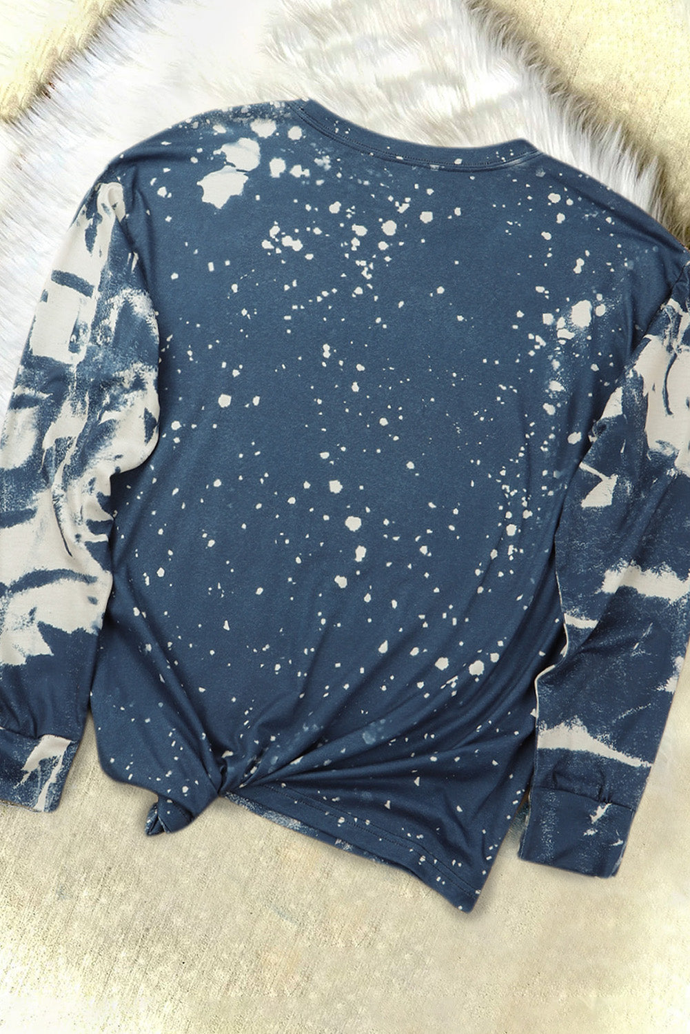Multicolor Vintage Bleached Burning Vibe Pullover