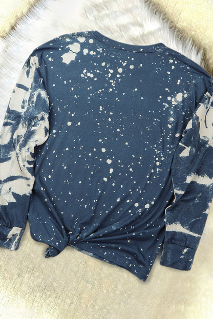 Multicolor Vintage Bleached Burning Vibe Pullover