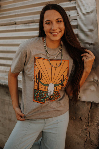 T-shirt graphique à paillettes et cœur