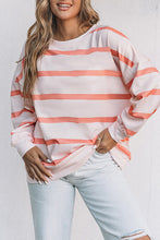 Stripe Striped Drop Shoulder Pullover Sweatshirt