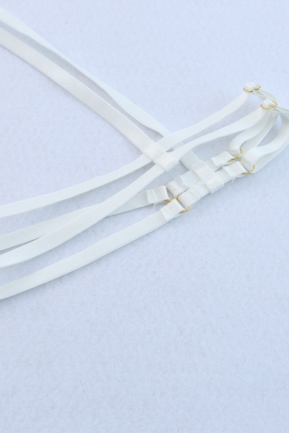 3 piezas set de lencería de malla de encaje con liguero de plumas 