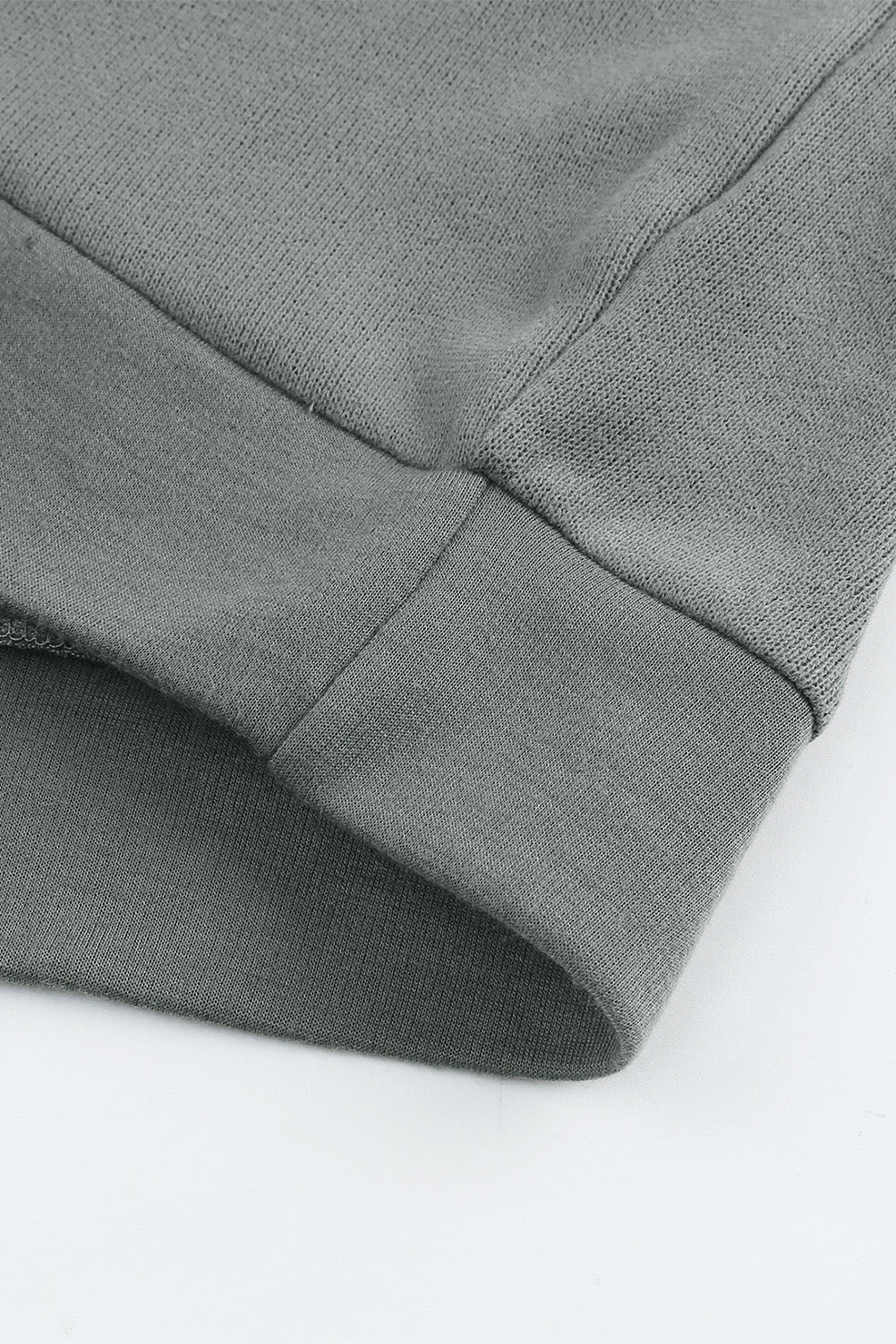 Sweat à capuche décontracté à boutons et bordures patchwork unies 