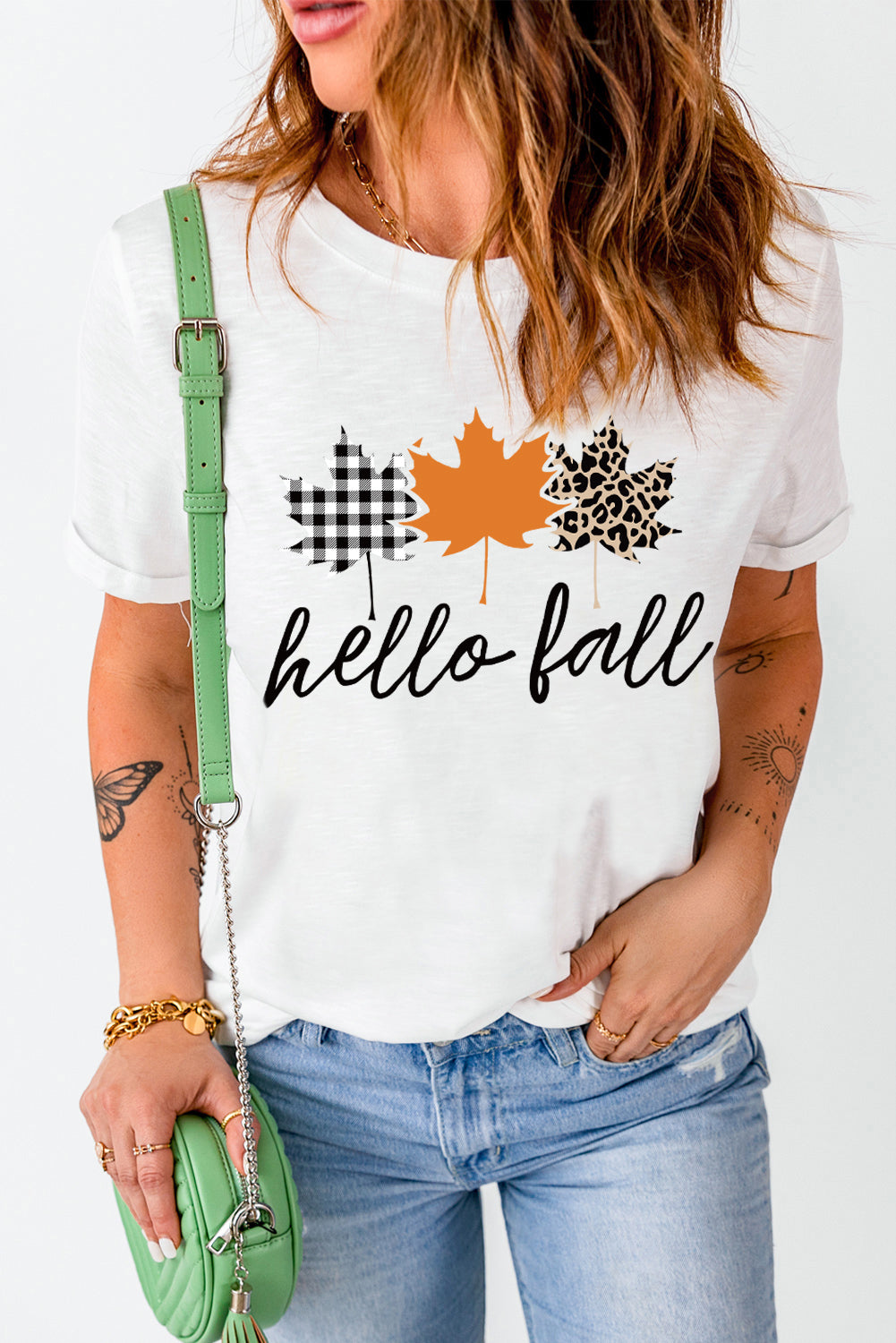 T-shirt décontracté à imprimé animal « Its Fall Yall »