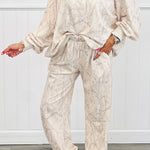 Khaki Camo Print Jogger Pants Set