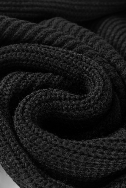 Cardigan ouvert sur le devant à épaules tombantes et broderies de fleurs noires