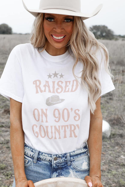 Haut à manches courtes graphique America Honey