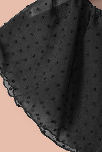 Yellow Yellow Off Shoulder Ruffle Swiss Dot Maxi Dress