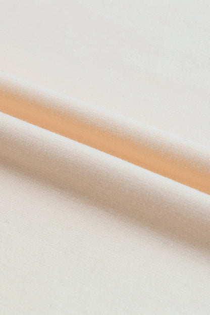 T-shirt uni à manches courtes et volants superposés 