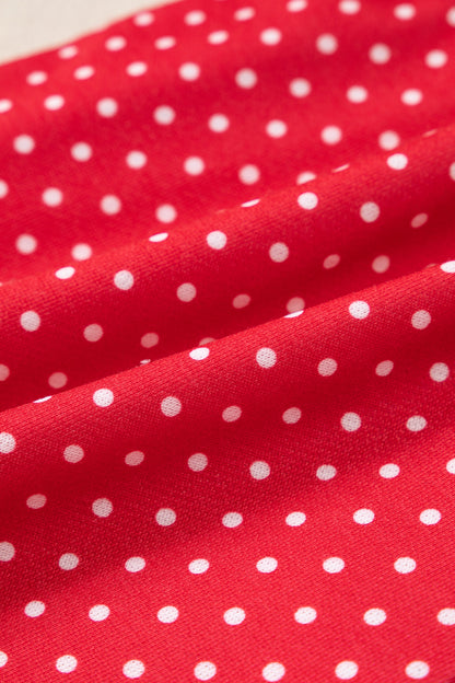 Red Plaid/ Polka Dot MERRY Holiday Long Sleeve Top and Shorts Set