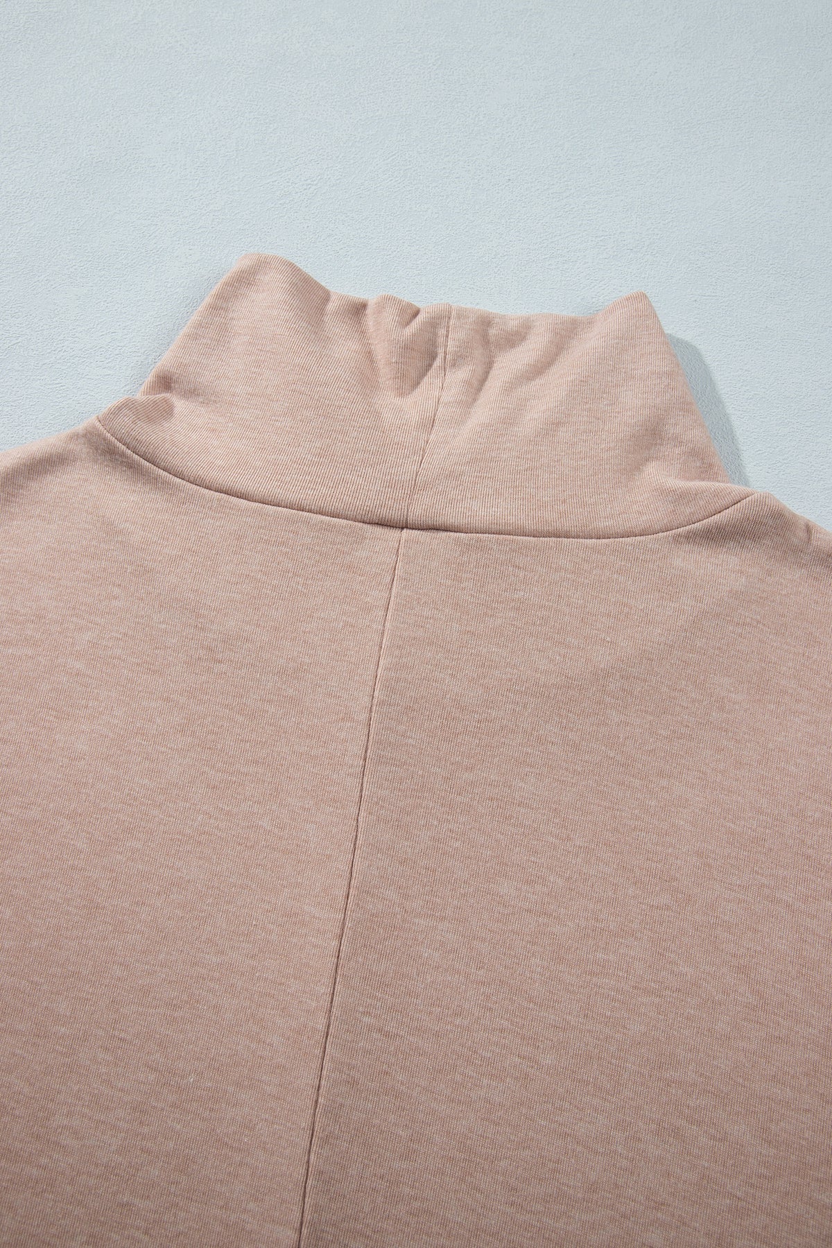Smoke Gray High Neck Long Sleeve Shift Blouse