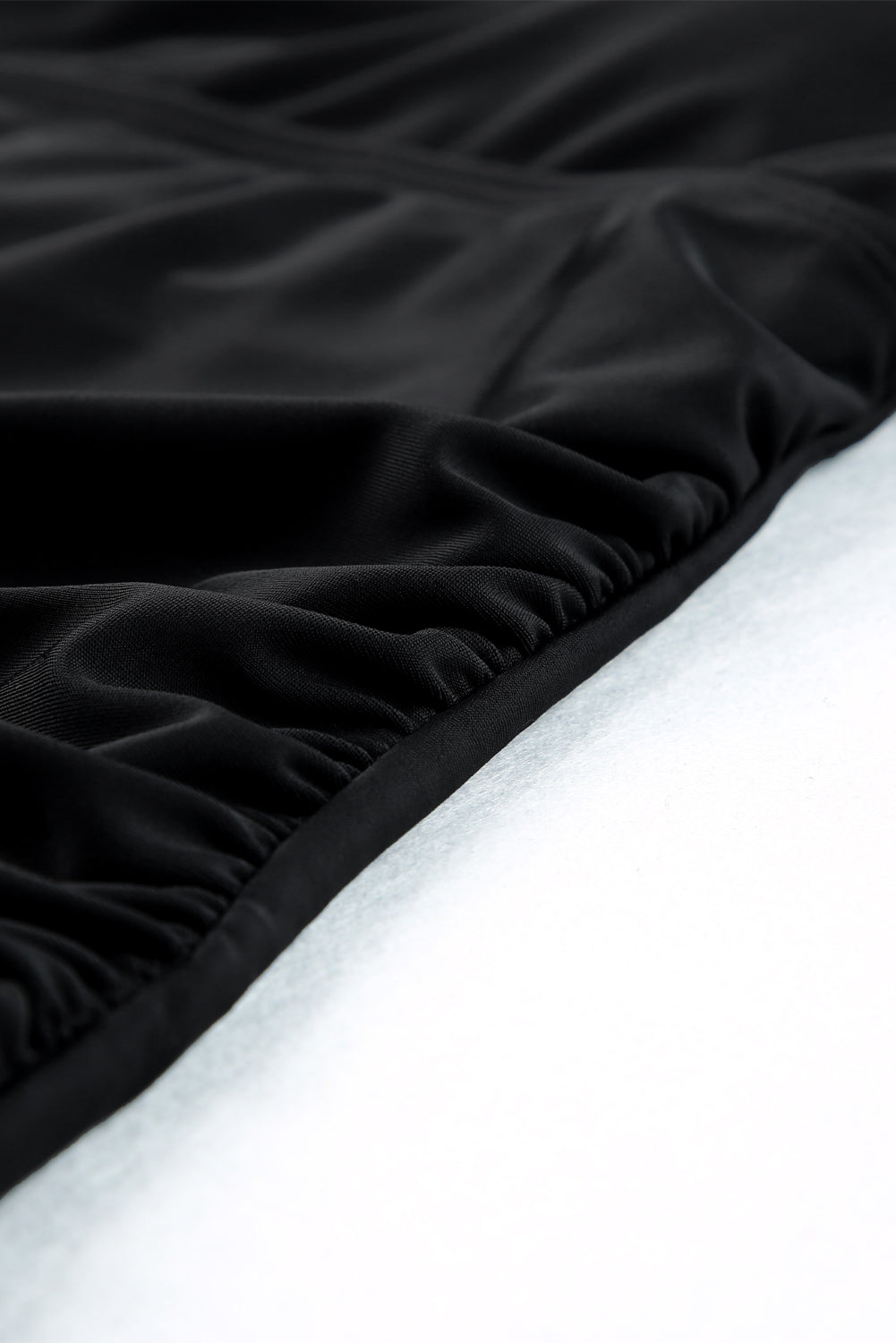 Traje de baño tankini con tiras y escote de muesca en contraste de cintura alta