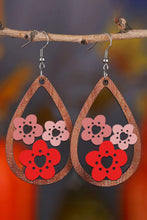 Pink Hollow-out Flower Drop Earrings