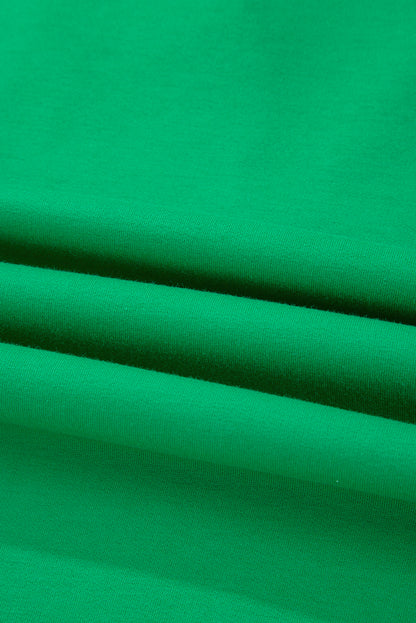 Chemisier vert vif à manches courtes et col rabattu, grande taille