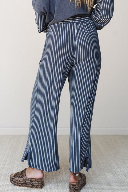 Real Teal Raw Seam Patchwork Long Sleeve Top Pocket Casual Pants 2pcs Set