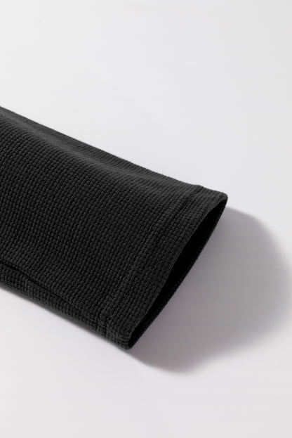 Haut raglan en tricot gaufré à blocs de couleurs et motif étoile