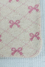 Beige Sweet Bowknot Textured Strap Knit Shoulder Bag