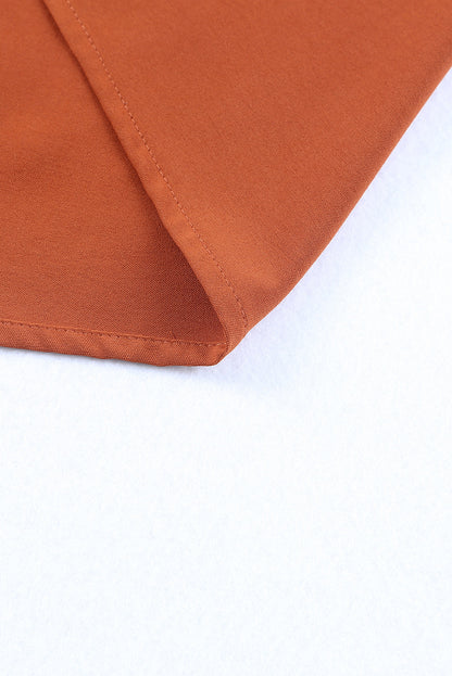 Chemisier boutonné à volants et à col en V