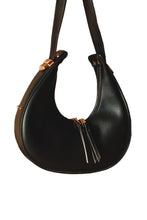 Adjustable Strap Zipped Faux Leather Shoulder Bag