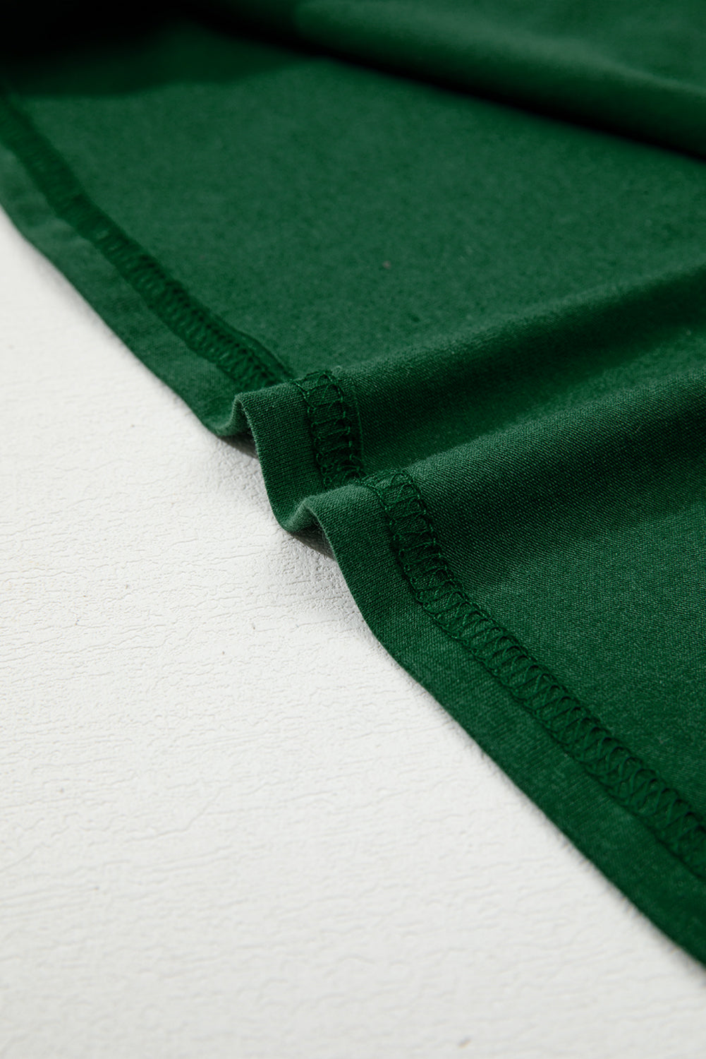 Evergreen  Asymmetric Seam Detail Solid Color Long Sleeve Top