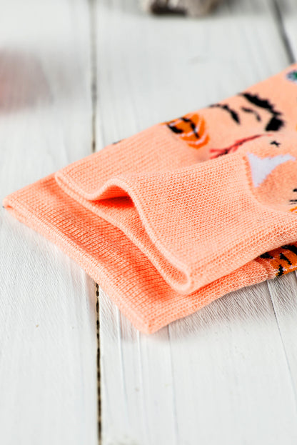 Chaussettes à imprimé éléments d'Halloween de la saison effrayante de Delicacy