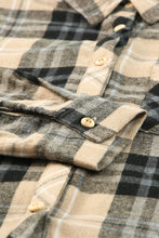 Plaid Pocket Buttoned Long Sleeve Shirt