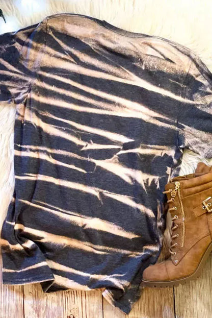 Blank Apparel - T-shirt basique à rayures bleu tie-dye