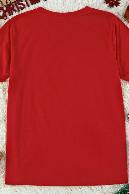 Camiseta de manga corta con estampado gráfico de Merry Christmas Trees