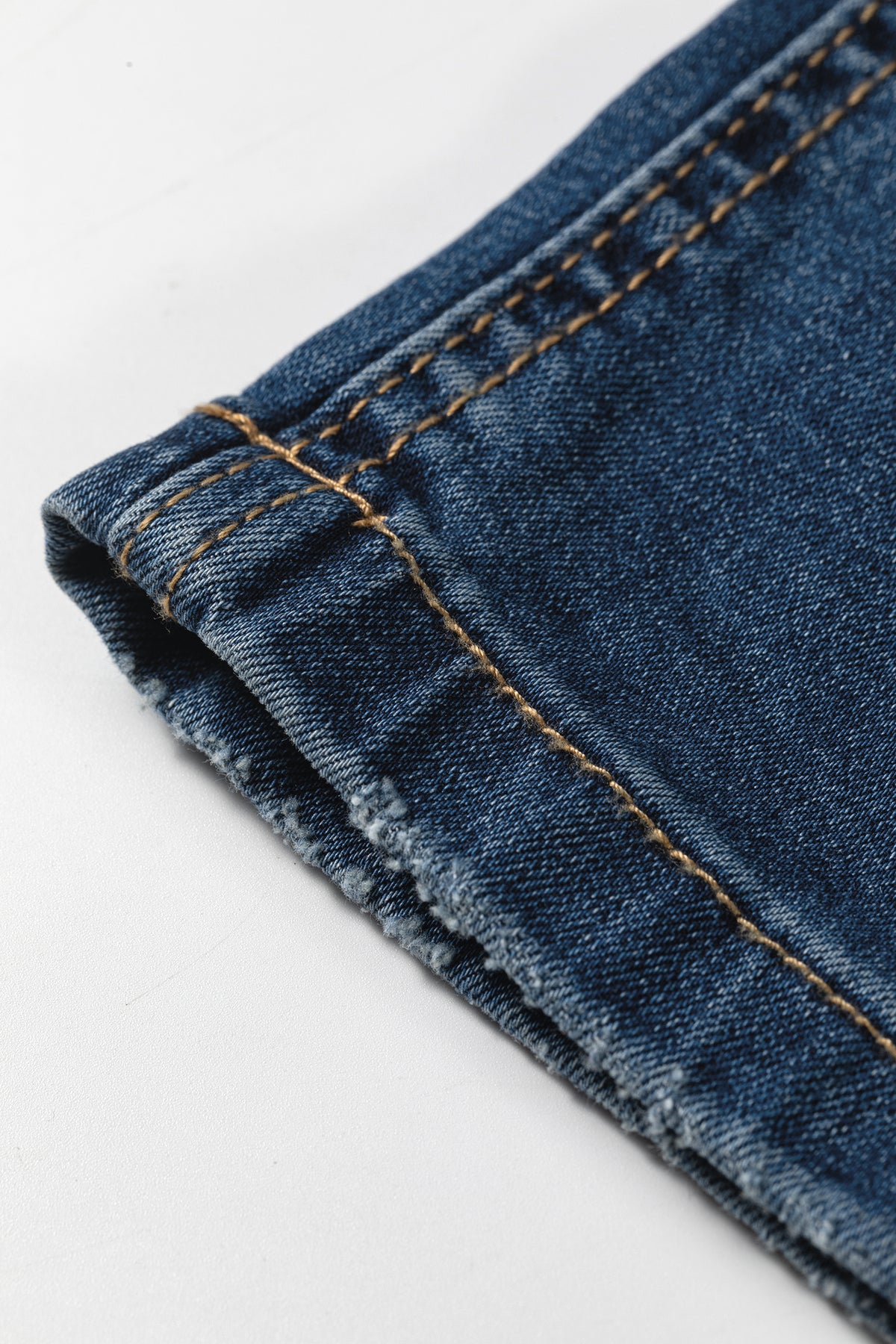 Myosotis Acid Washed Straight Leg Full Length Casual Jeans
