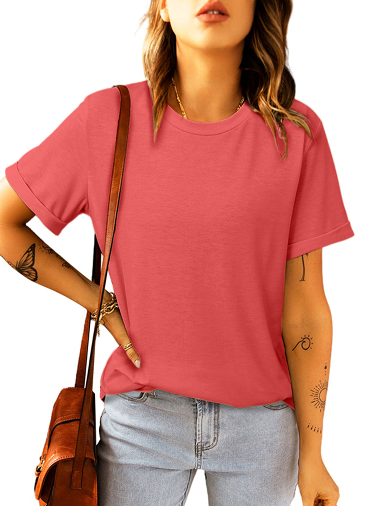 Blank Apparel - T-shirt ras du cou kaki uni personnalisé