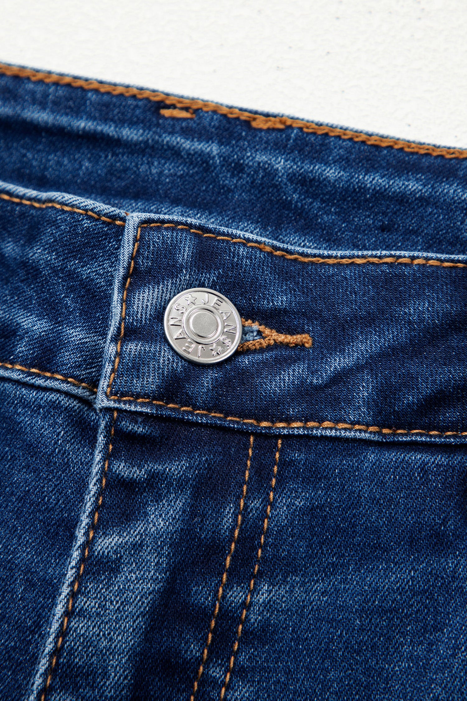 Sky Blue Chic Seam Detail Raw Hem Barrel Jeans