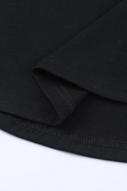 Haut à manches longues bouffantes et col en V à volants 