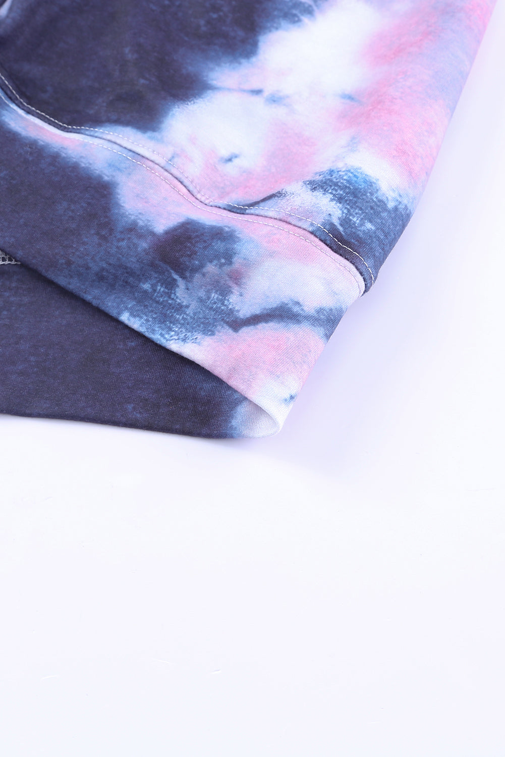 Sudadera con capucha y bolsillo de canguro multicolor con efecto tie-dye