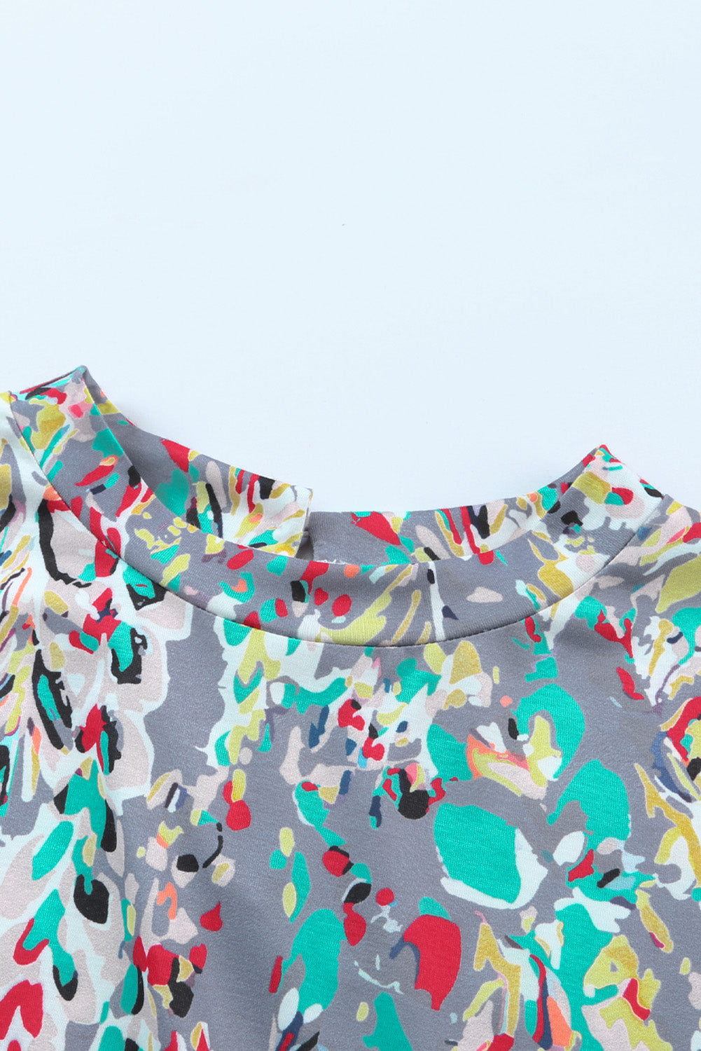 Top babydoll con mangas con volantes y estampado floral