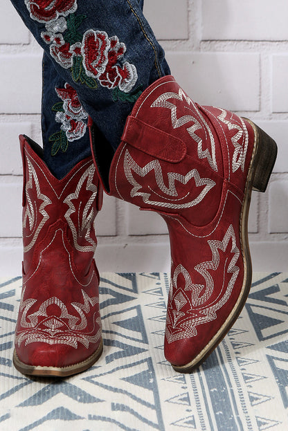 Ruby Western Embroidered Pointed Toe Cowgirl Boots