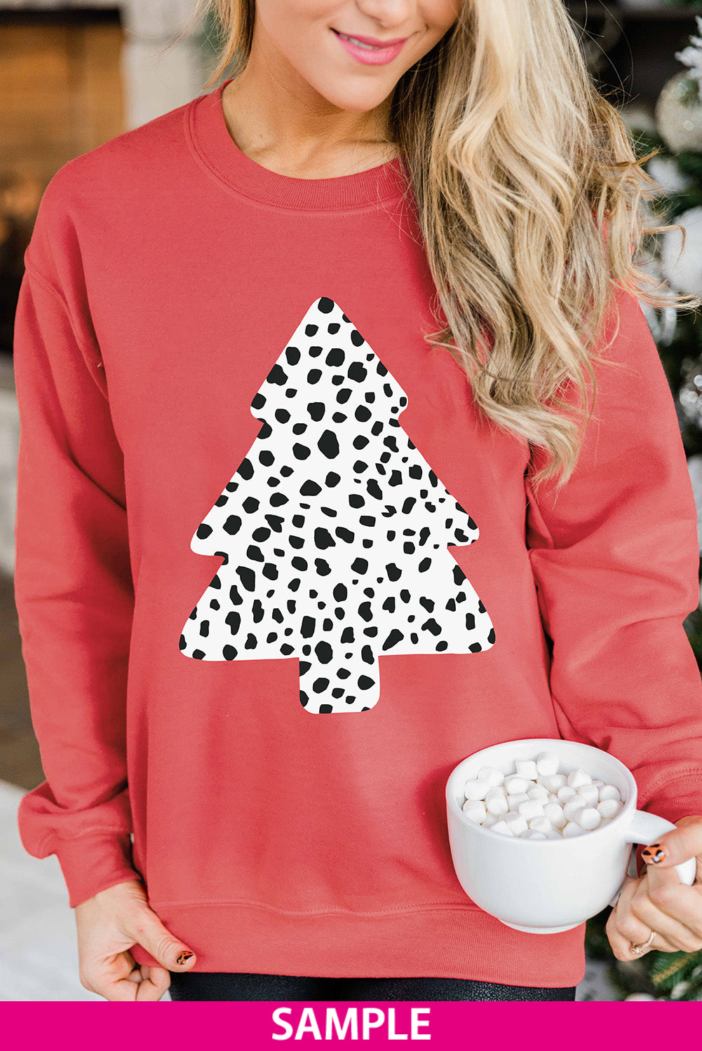 Blank Apparel - Sweat-shirt ras du cou uni rouge